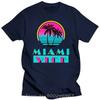 Camiseta grfica Miami Vice serie de televisin programa de televisin Logo de playa camiseta negra para hombre camiseta de esti