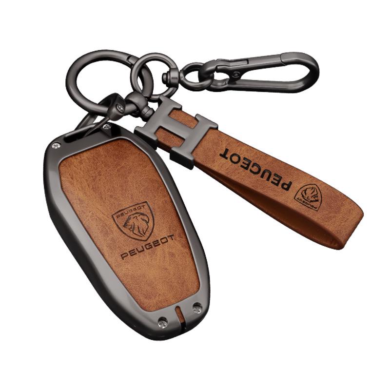Compatible Key Cover for Dongfeng Peugeot 308, 301, 408, 308s, 3008, 2008, 508 - Includes Car Shell and Logo Buckle