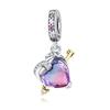 Authentic Copper Metal Metal Heart Shape Romantic Infinite Love Charm Bead Components Bead Components Compatible With Authentic Original Bracelets