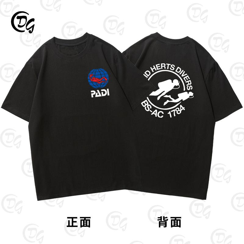 2025 PADI International Association of Professional Diving Instructors Dykare Kortärmad T-shirt Kläder Sommar Fritid