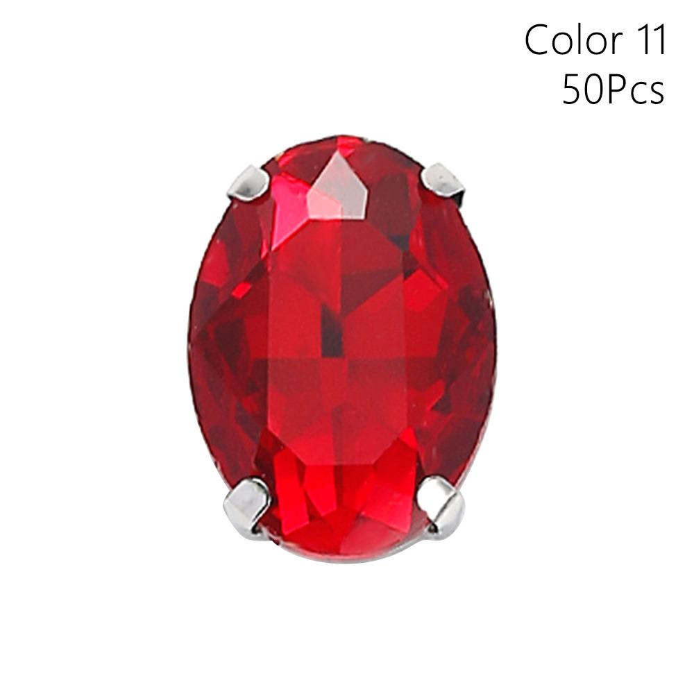 

50 шт./уп. С серебряными лапками, блестящие пришивные стразы, пришивные алмазные бусины, украшение для рукоделия 50Pcs Color 11