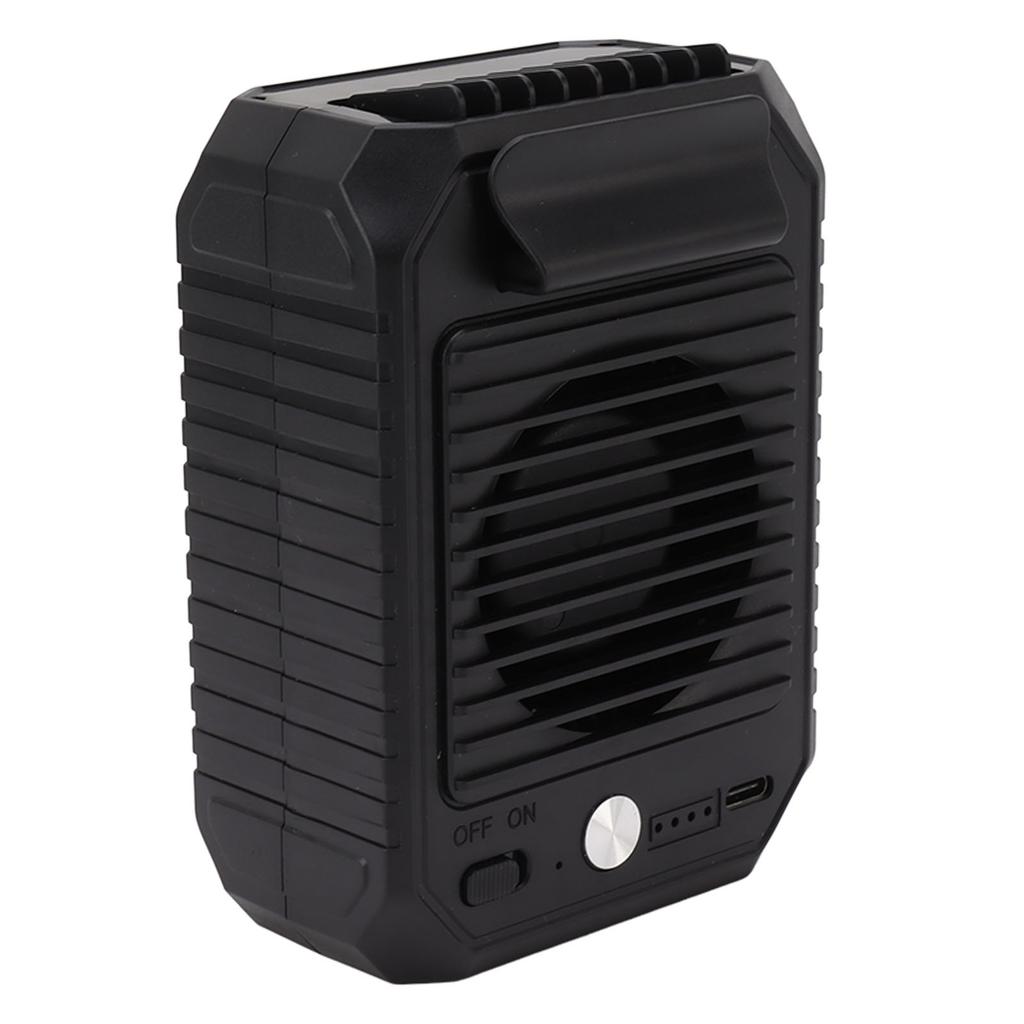 Tragbarer Taillenventilator USB 3 Geschwindigkeiten Freisprech-Gürtelclip-Ventilator mit 10000mAh Akku für