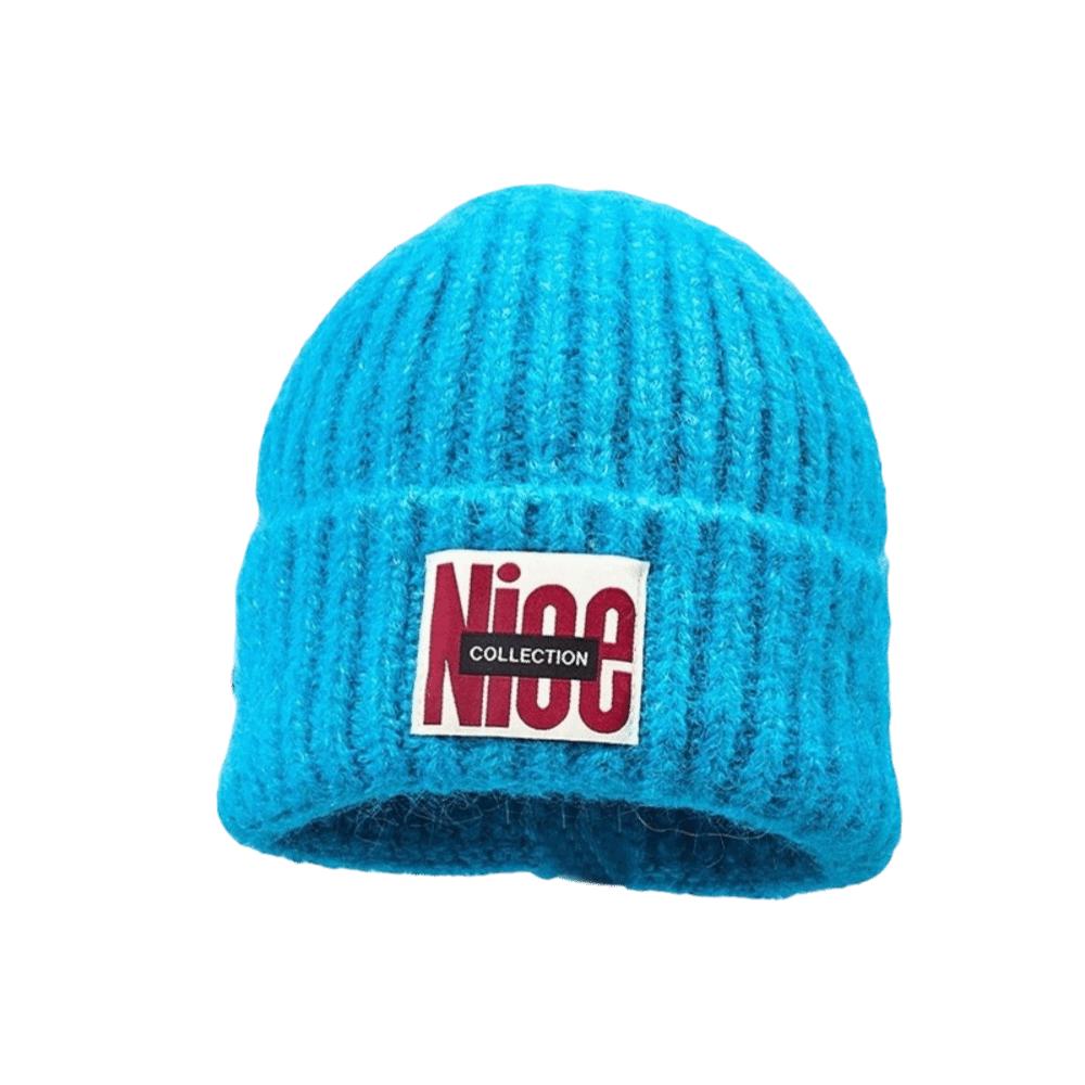 Letter Embroidery Knitted Woolen Hat Thickened Ear Protection Hat Fashion Skullies Cap Winter