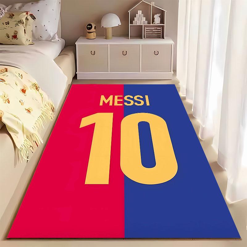 Red and Blue Messi 10 Carpet suitable as a non-slip mat for the living room or bedroom sofa