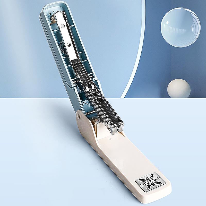 Großer 360 Grad drehbarer Hefter für Studenten, Heim- und Bürogebrauch, Heftmaschine, starke Kupplung, große Kapazität, Klammerentferner