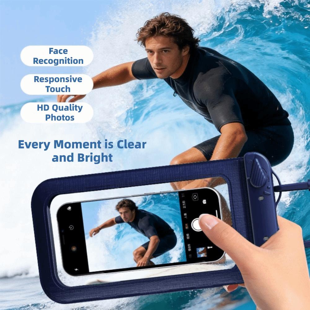With Hang Rope Waterproof Phone Case 7.5 Inch Phone Waterproof Pouch Touch Screen Case  Swimming