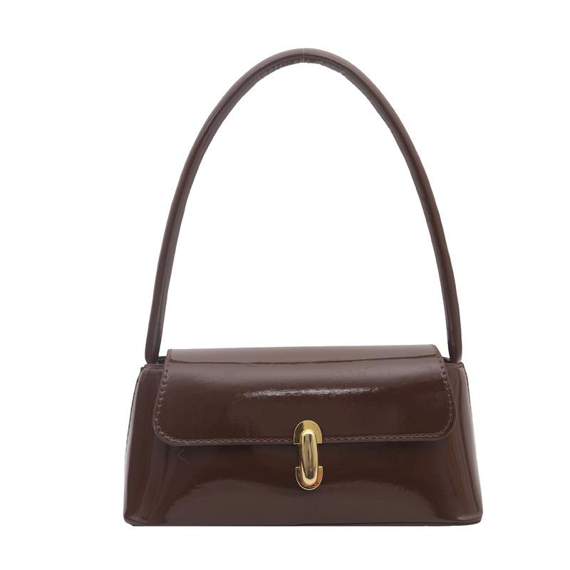 

Personalized trendy baguette bag, new lock, fashionable retro underarm bag, shoulder portable square bag
