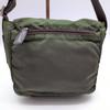 PRADA Tessuto Nylon Shoulder Messenger Bag Crossbody Khaki Dark Green Triangle Logo Plate