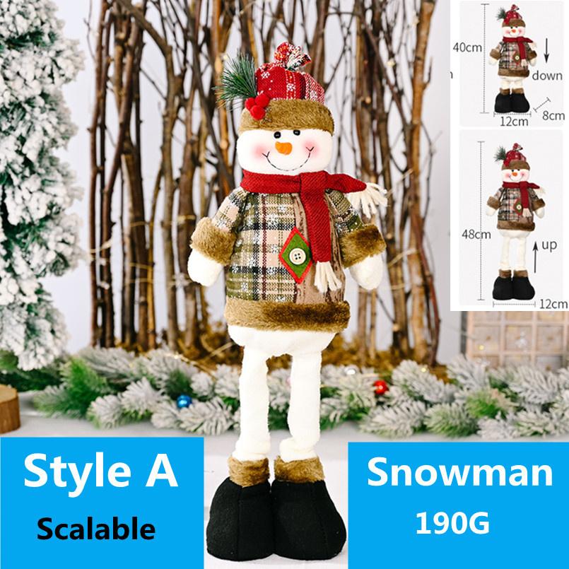 Christmas Dolls Tree Decor New Year Ornament Reindeer Snowman Santa Claus Standing Doll Navidad Decoration Merry Christmas Home