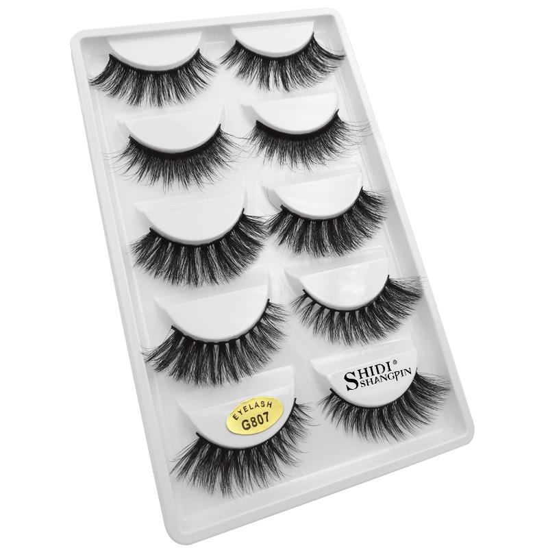 3/5 Pairs 3D Faux Mink Hair Soft Eyelashes Natural Thick Long False Eyelashes Dramatic Fake Lashes Handmade Eyelashes Faux Cils