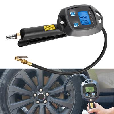Digital Display Universal Tire Pressure Gauge With Inflator Hose High-precision Monitoring Inflation Gun Car Tire Manometro