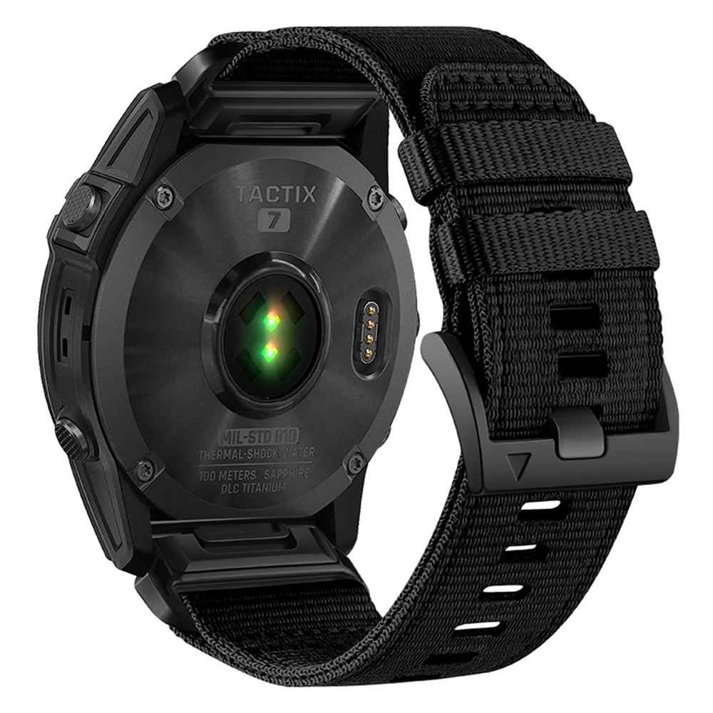 

26-мм полотняний нейлоновий ремінець зі швидким кріпленням для Garmin Fenix 8 51 мм/Fenix 7X/6X Black