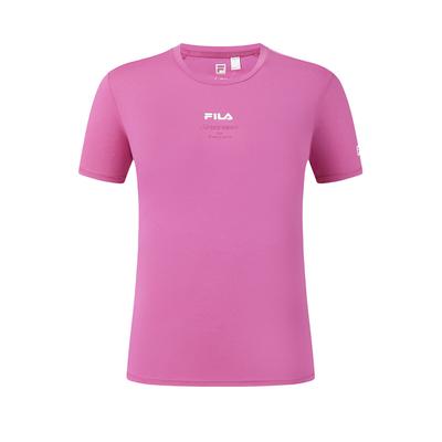 Fila Fitness Basic Comfortable Short Sleeve T-Shirt Women Tops Rose-Purple A11W621102FVT