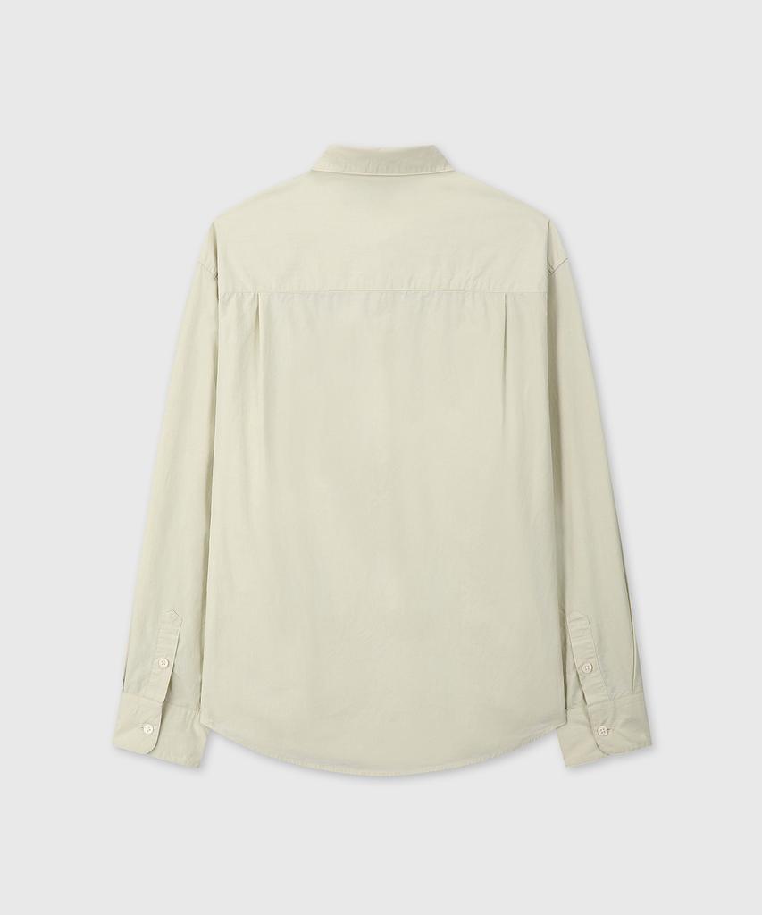 DIVEIN Washed Standard Cotton Shirts (Light Yellow)
