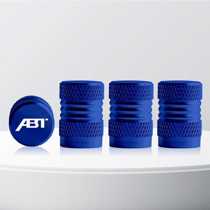 Aluminum ABT Logo Car Wheel Tire Valve Stem Caps Tyre Valve Covers For Skoda Seat Cupra TTRS RS5 RS4 A4 A5 Q3 Q5 Golf Polo 4pcs