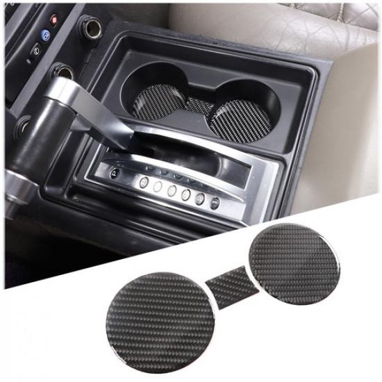 Carbon Fiber Center Cup Holder Slot Mat Trim Sticker For Hummer H2 03-09