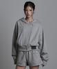 As You Are Hide Crop Zip-Up Melange