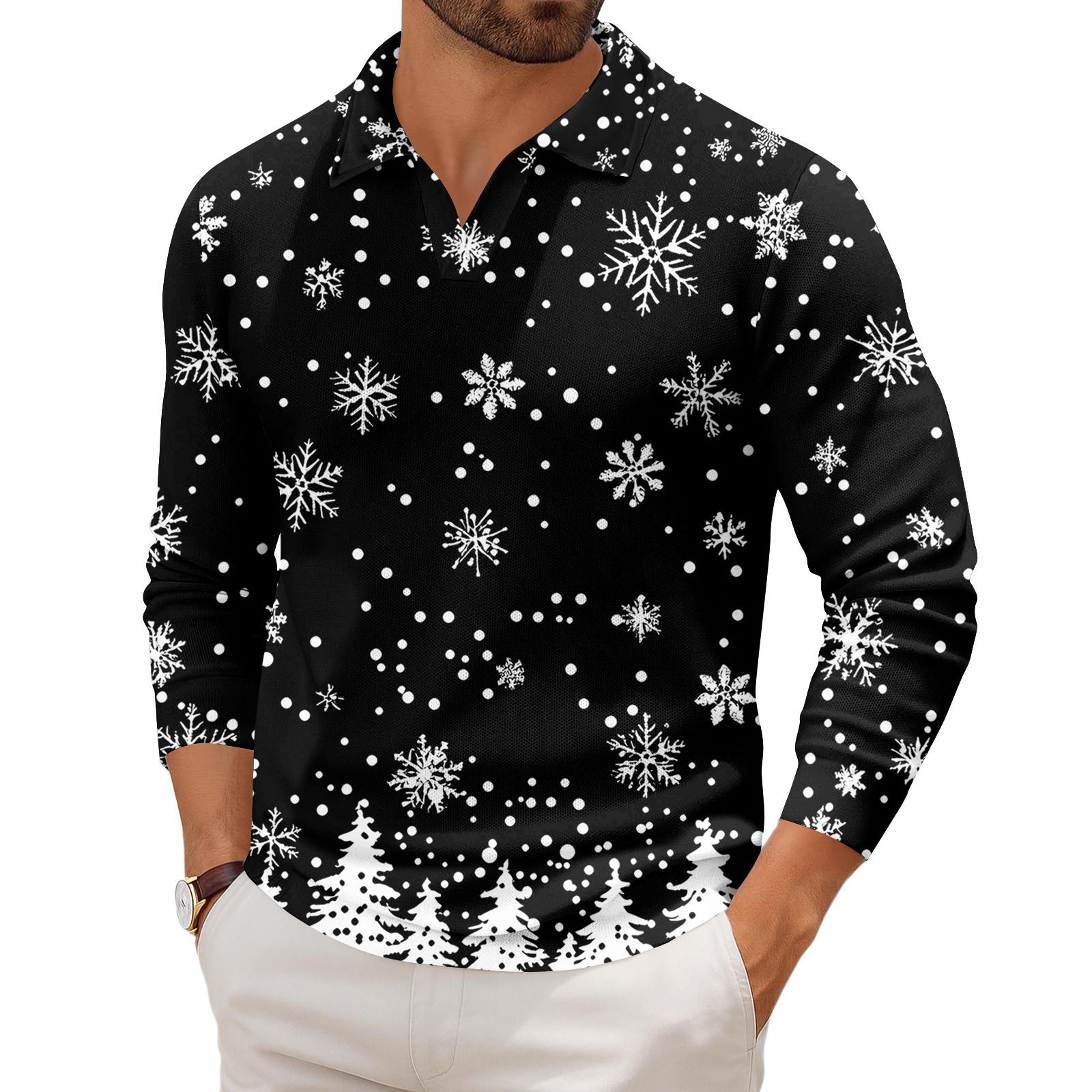 

Men s Casual Collared Long-Sleeve Knit Base Layer Top L