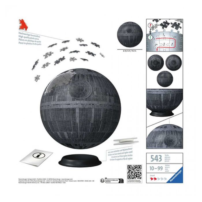 3D Star Wars Death Star Puzzle - Ravensburger - 540 Pieces