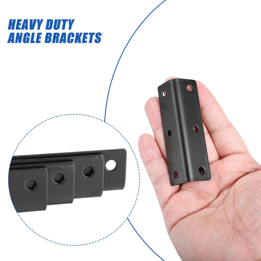 6Pcs Heavy Duty Stainless Steel Furniture Fixer L Shape Corner Brace Right Angle Bracket for Tabletop Desktop Shelving