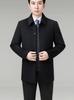 Men's Mid-Length Cashmere Coat with Detachable 90% Duck Down Liner - Warm Wool for Autumn/Winter