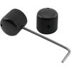 Musiclily Pro 1/4" Steel Fine Knurled Dome Knobs Universal Fitting Control Knobs with Set Screw and Indicator Dot for Electric Guitar or Bass, Black