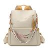 Schoolbag Backpack Nylon School Bag Simple and Lightweight Tassel Anti-theft Travel Bag Large Capacity Casual Backpack Women's Spring New