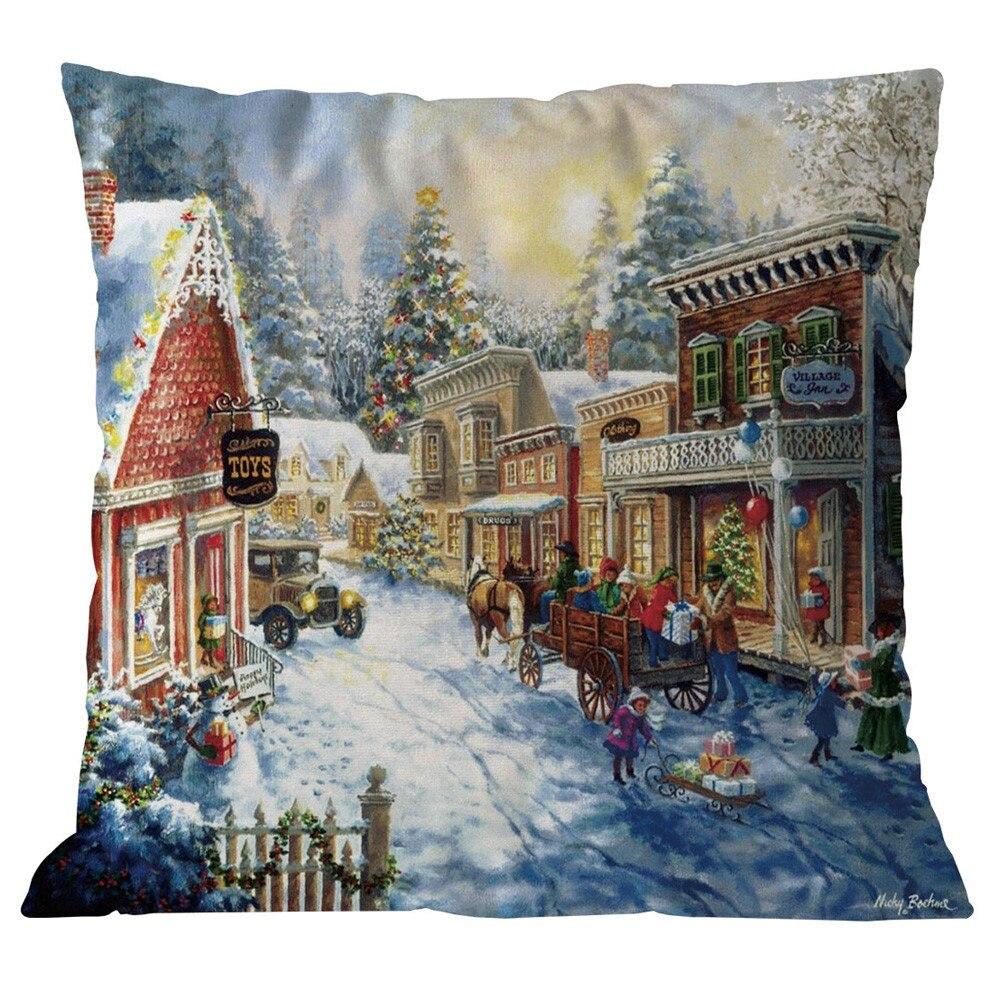 Bedroom Living Room Cushion Cover Home Decor Pillowcase Christmas Sofa