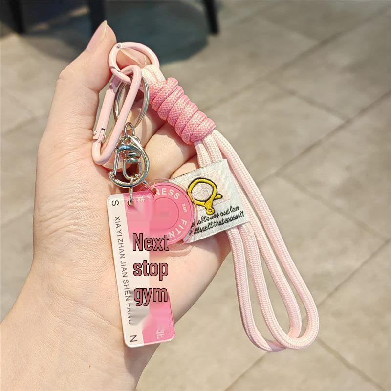 Creative Sports Keychain: Barbell & Water Bottle Charms - Fitness Accessories for Men & Women