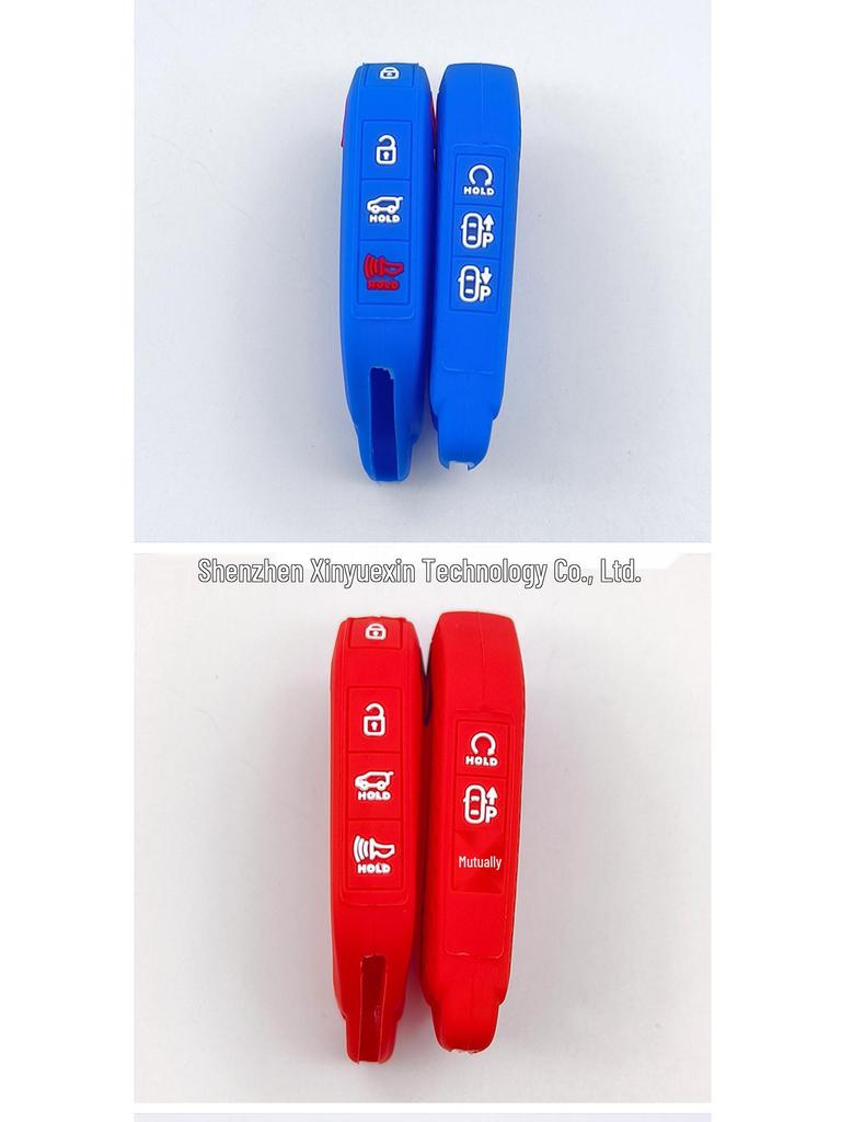 Silicone Protective Case with Honeycomb Pattern for 23-26 Kia K5 Telluride 7-Button Remote Control Key