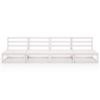 VidaXL 4-Seater Garden Sofa Patio Sofa Terrace Furniture Outdoor Sofa Outdoor Furniture White Wood 3075340