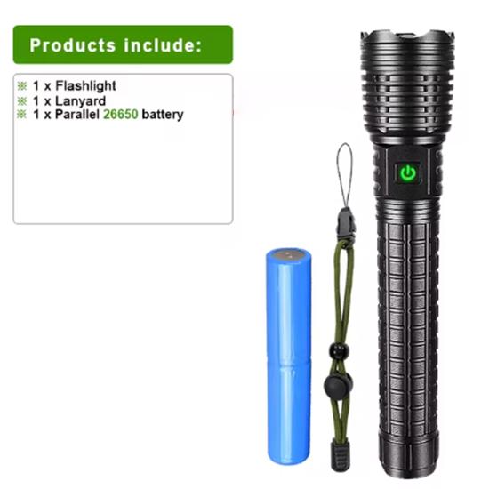 Long Flashlight 400W LED Torch Long Shot 800M Lamp Zoomable Flash Light Waterproof Torch Light Rechargeable Lantern