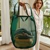 Yousheng Dirty Clothes Basket Foldable Breathable Mesh Fabric Laundry Bin Prevents Odor Container for Bathroom Laundry Storage Home