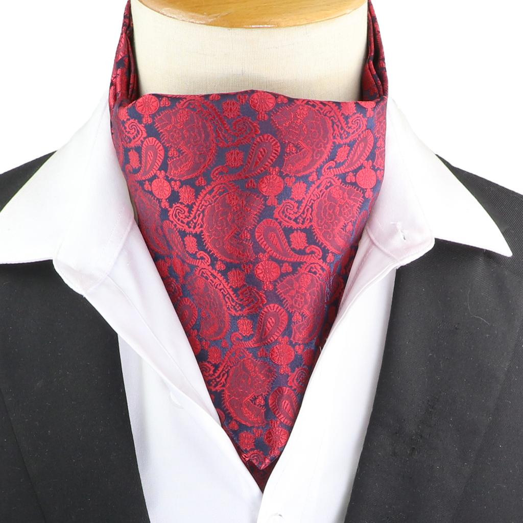 Pánská kravata Žakárová Květinová Paisley Pánská kravata Svatba Formální Ascot Šátek Samozavazovací Britský Gentleman Polyester Měkká kravata Luxusní