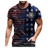 Herren Sommer Casual 3D gedruckt Kurzarm Rundhals Top T-Shirt Bluse