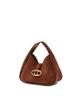 Athe Vanessabruno [Maron] Brown Suede Leather Hobo Bag Mini Aaba5F406W3