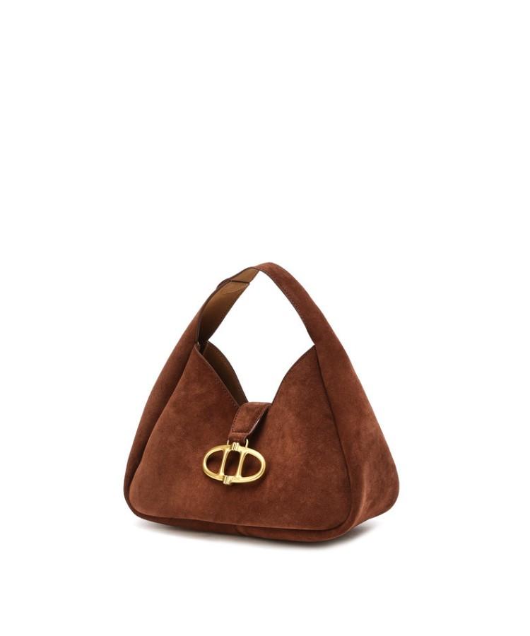 Athe Vanessabruno [Maron] Brown Suede Leather Hobo Bag Mini Aaba5F406W3