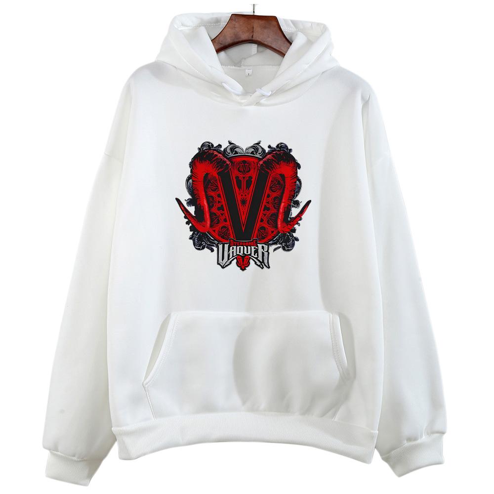 Stephanie Vaquer V Logo Pullover Hoodie Herren Harajuku Wrestling Outfit Vintage Sweatshirts Unisex Fans Streetwear Kleidung Y2K