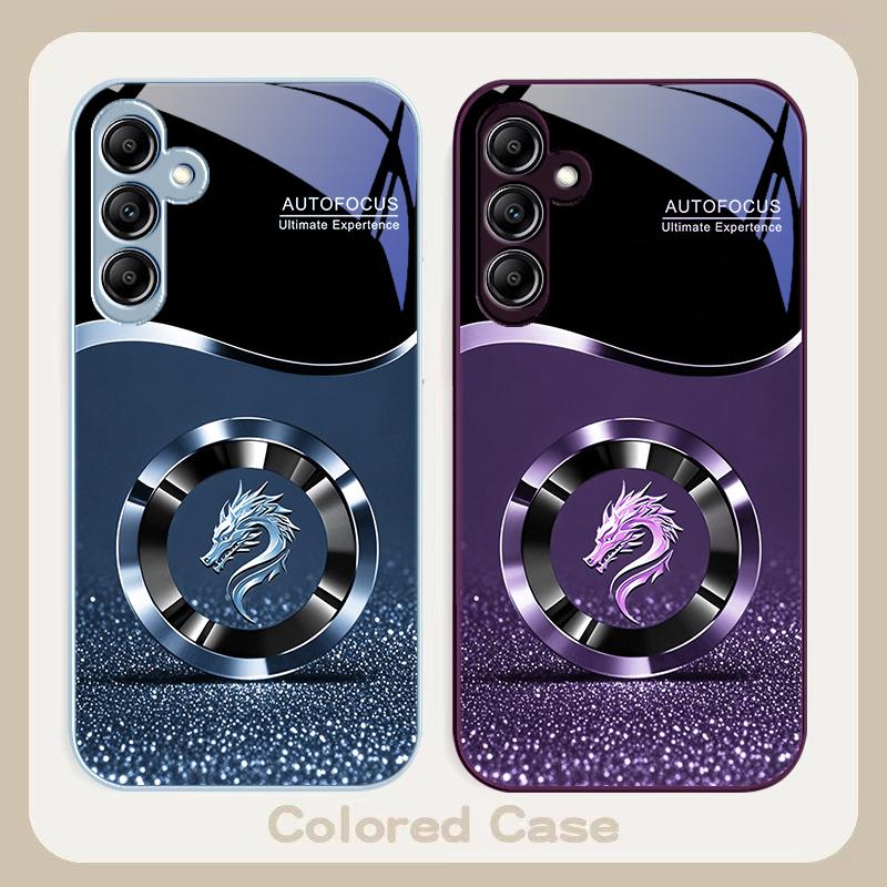 Purple new dragon head For Samsung A20 30 22 23 24 25 26 31 32 33 34 35 42 50 51 52 53 54 55 56 70 71 72 73 glass phone case