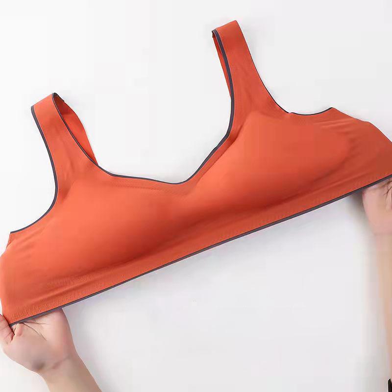 Lenjerie sport pentru femei Mătase de gheață Sân frumos Sutien fără cusături Dintr-o singură bucată Vestă Secțiune subțire Adunat Top tub Cropped Tops pentru femei Yoga Push Up Sutien Top