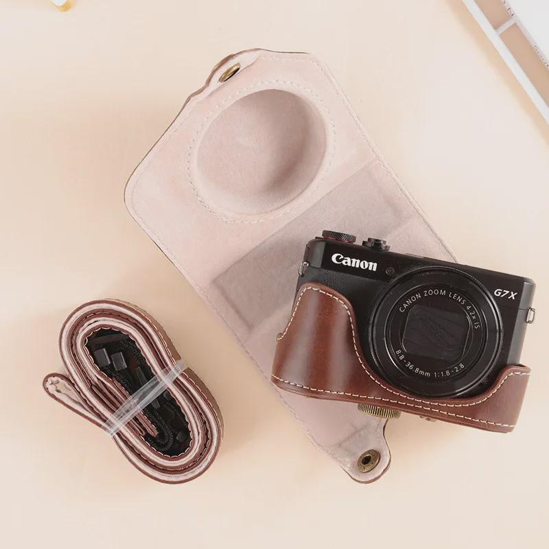 Canon G7X/G9X/SX720/SX730/SX740 lærkameraveske - beskyttende fotografideksel