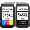 Compatible Ink Cartridges - COMIYEE - PG-545 CL-546 XL - Black - Multicolor - Pack of 2