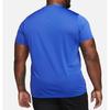 Nike Solid Color Brand Logo Round Neck Short Sleeve T-Shirt Men Tops Royal-Blue DX0989-480