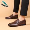 Spring and summer breathable men's shoes one pedal men's 2025 new shoes soft-faced soft-soled leather shoes