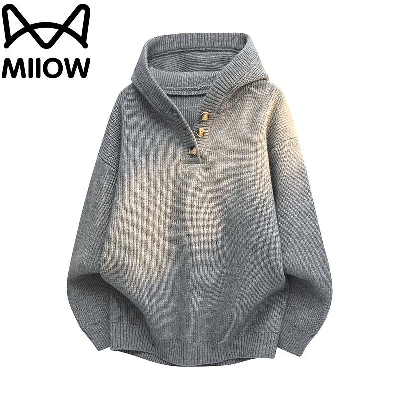 Maoren Men's Hooded Knitted Sweater