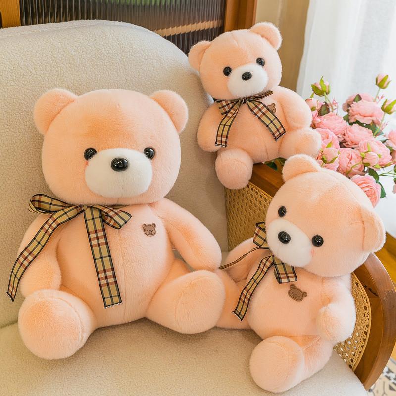 Cute Bear Plush Toy For Kids Soft Comfort Pillow For Home Decor