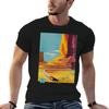 Santa Fe Vintage Reiseplakat T-Shirt Klassisches Grafik-Oberteil mit kurzen Ärmeln