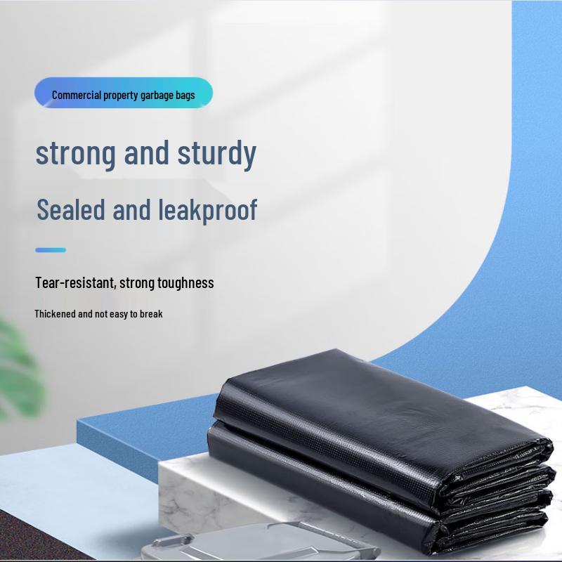 NHZHIW Große Dicke Schwarze Flachboden-Müllsäcke