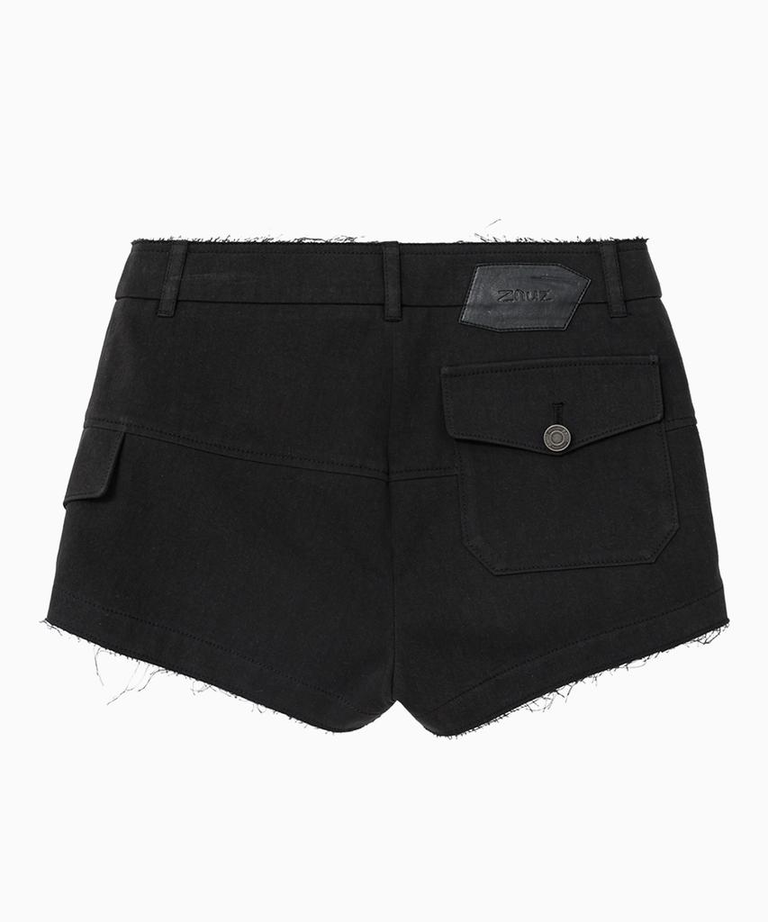 Jenyujeu Layers Micro Shorts Pants - Black