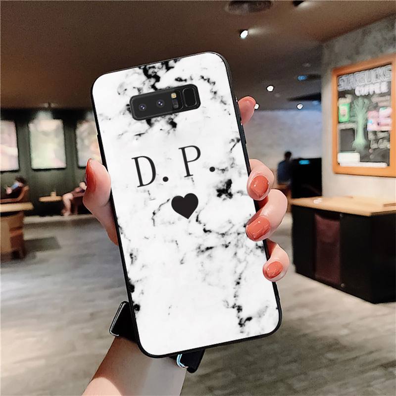 YNDFCNB Art Biały Czarny Różowy marmur Etui na telefon dla Samsung Note 3 4 5 7 8 9 10 20 pro lite ultra Oppo A9 2020